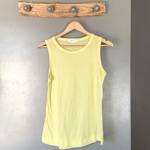 NWOT Socialite Basic Sheer Yellow Muscle Tank Sleeveless Shirt